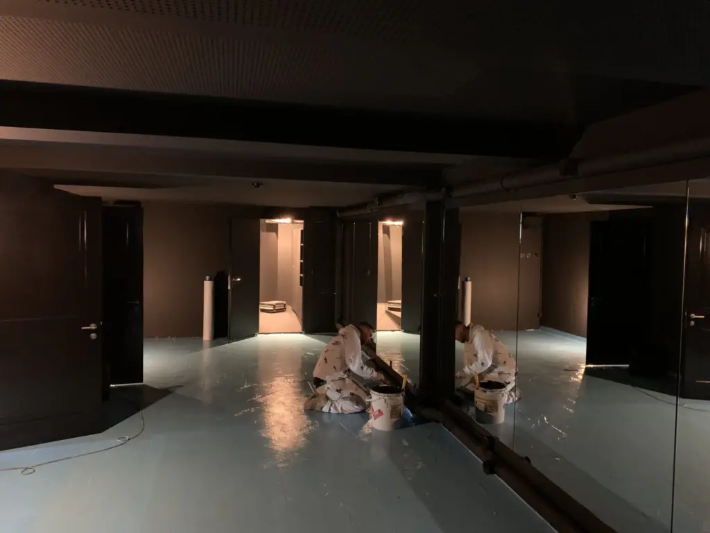 Einzelansicht Gym eines unserer neuesten Architekturprojekte in Basel für eine Anwaltskanzlei, umgesetzt von Bloom Studio.